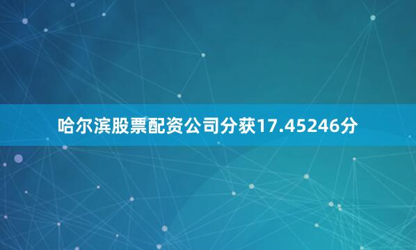 哈尔滨股票配资公司分获17.45246分